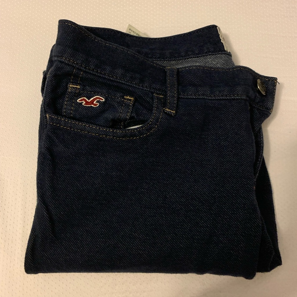 SIZE 5 WOMENS DENIM HIGH-RISE DARK WASH JEAN LEGGINGS